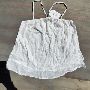 Hidden Brand White Gauze Spaghetti Strap summer Top❤️ NWT